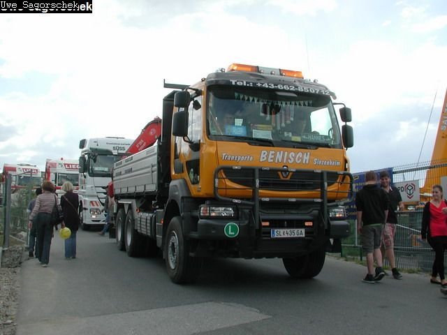Renault Kipper mit Kran Benisch SL435GA